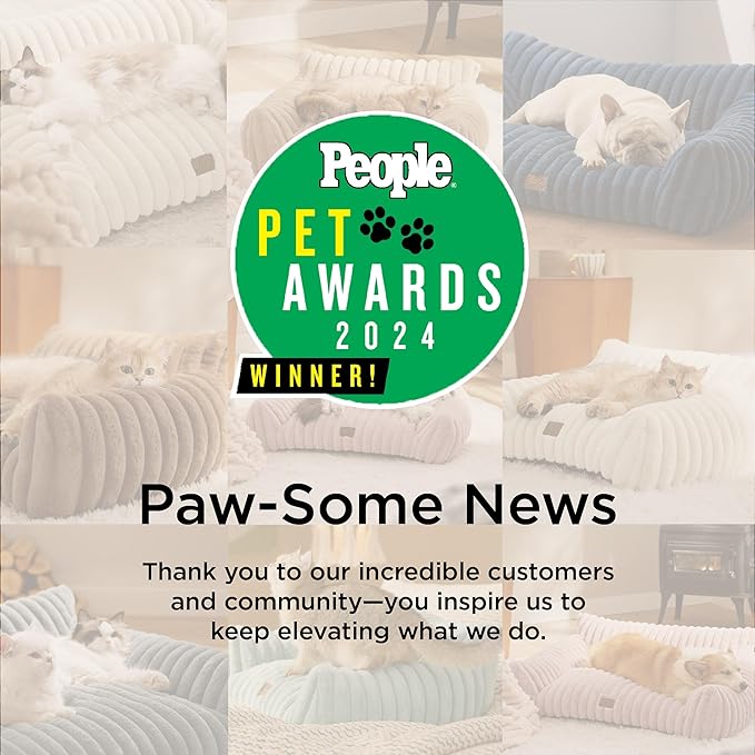 NeteNete Cute Pet Sofa – Fluffy Pet Couch Made with Premium Soft Corduroy, Washable Removable Cover, Luxurious Indoor Cat Bed, Supportive Pet Chair